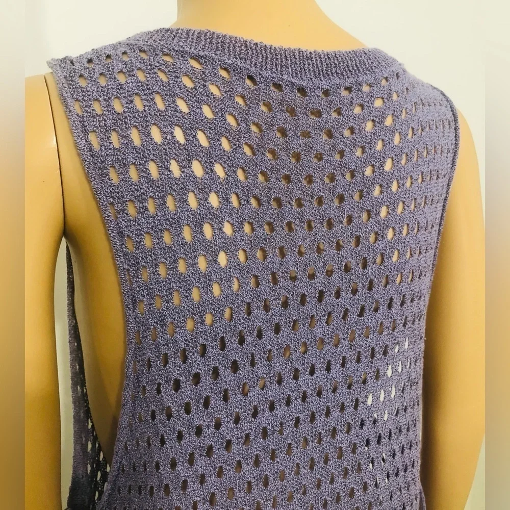 Woven Purple Swimsuit Bathing suit Mesh Cover Up One Size